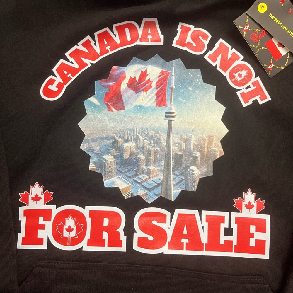 155–NWT Black Canada Hoodie - Picture 2 of 4